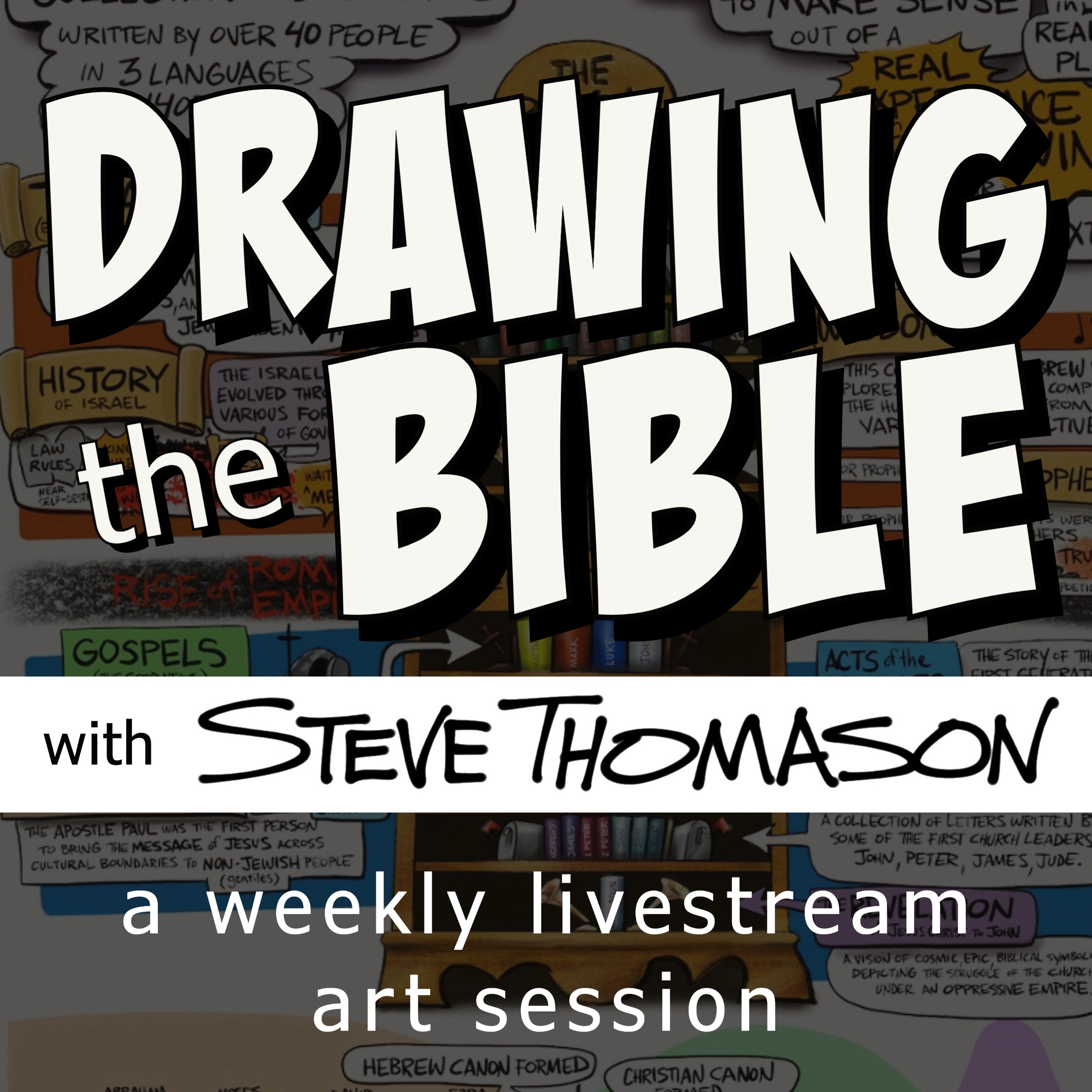 Drawing the Bible livestream thumbnail