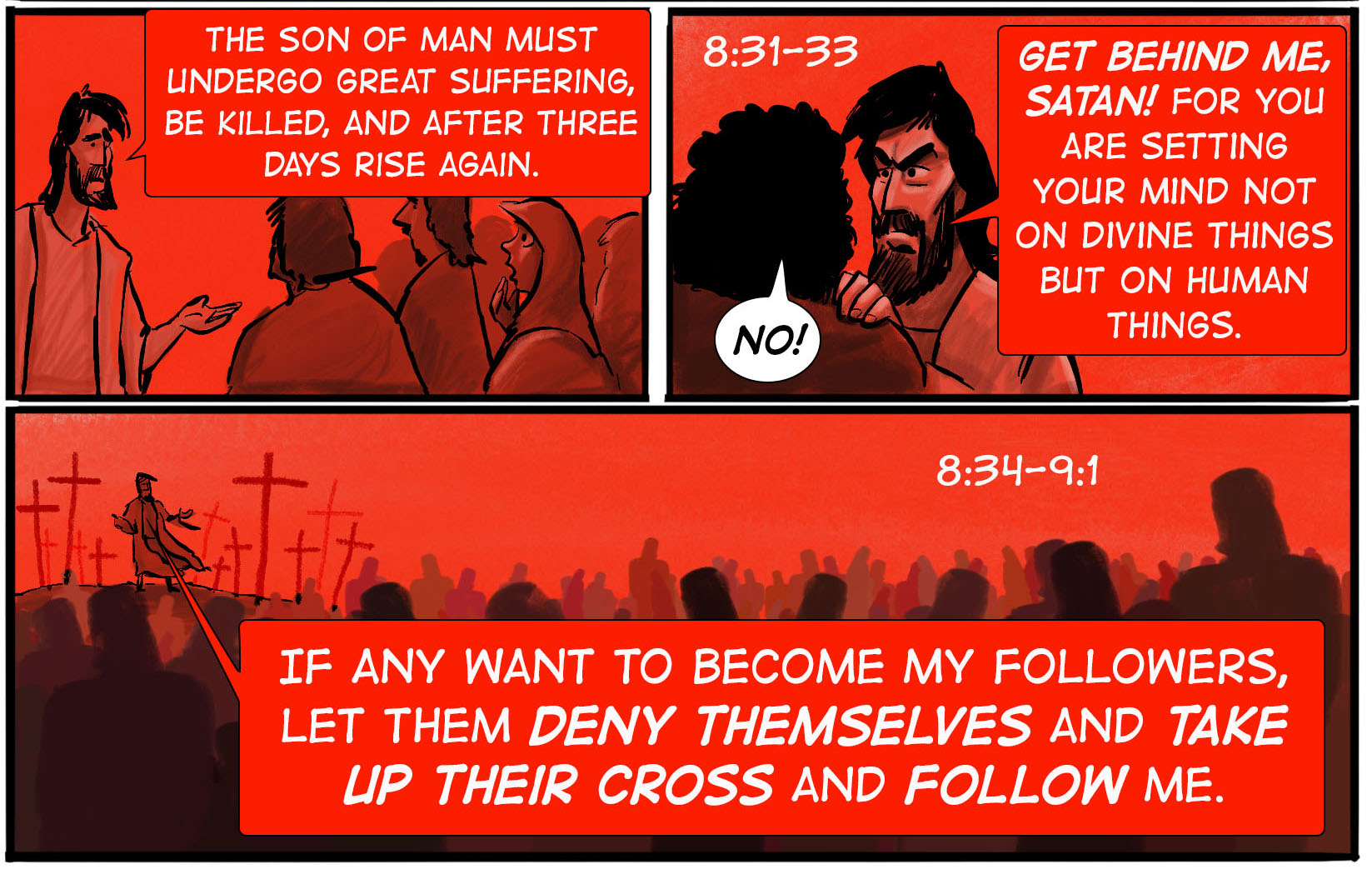 Mark 8:27-9:8 | Transfiguration | A Cartoonist's Guide To The Bible